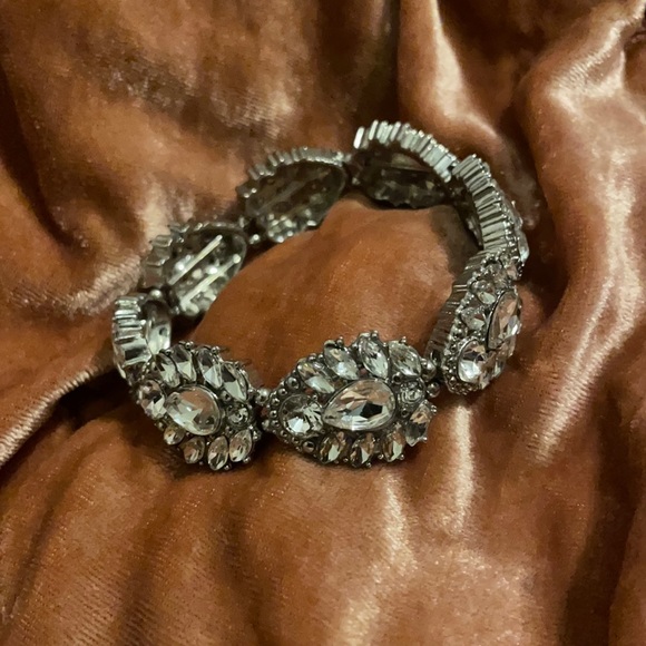 Jewelry - Rhinestone Bracelet - Stretch Bracelet - Crystal Bracelet - Jewelry - Silver